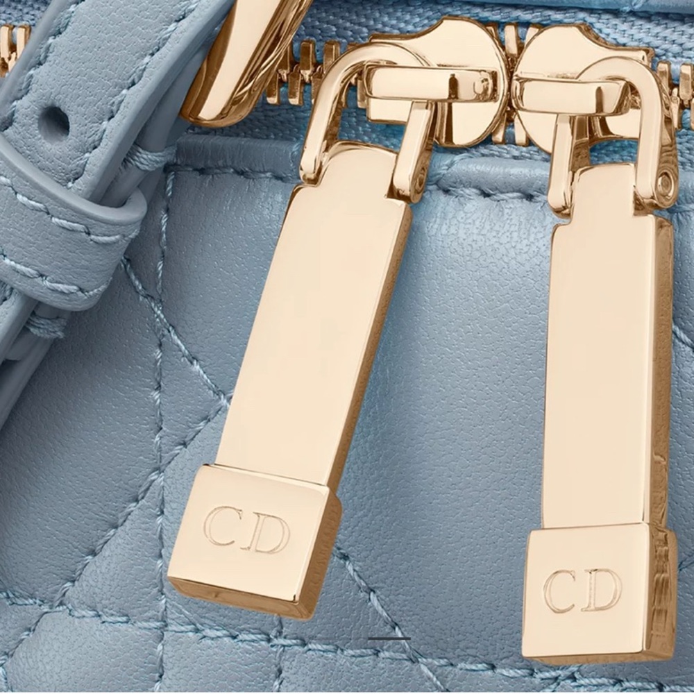 DIOR MINI VANITY WITH CROSSBODY STRAP SMALL IN SEA BLUE - Picture 6 of 16